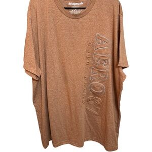 Aeropostale Men's Brown Graphic T-Shirt Embossed Logo